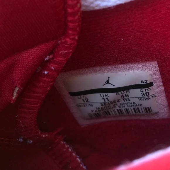 AIR JORDAN 6 RETRO "ALTERNATE" in a RED & WHITE - Picture 6 of 8